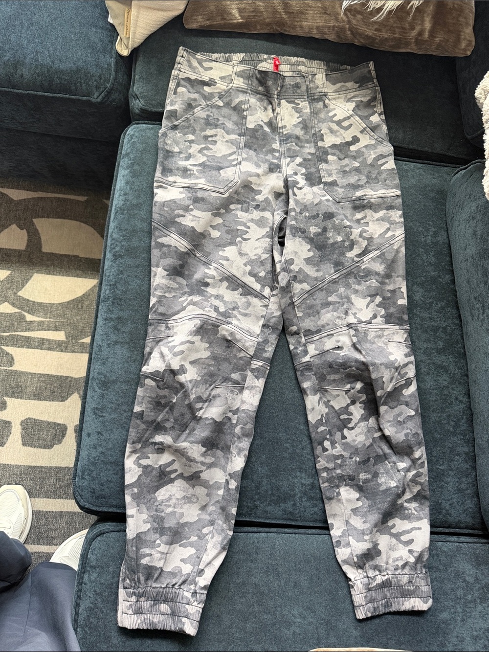 SPANX Gray Camouflage Jogger Pants